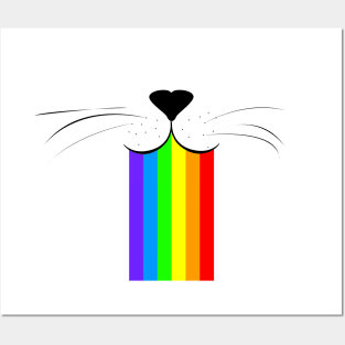 Rainbow cat nose Posters and Art